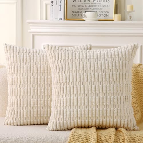 2 Pack Corduroy Decorative Throw Pillow by WHATWEARS