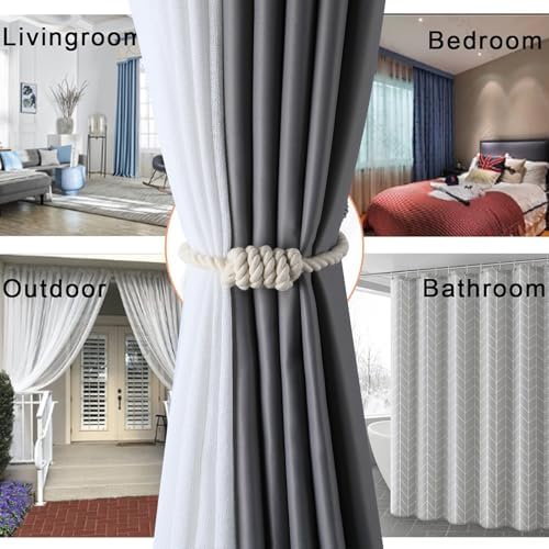 Magnetic Curtain Tiebacks-Handmade Woven Tie-Backs - Image 4