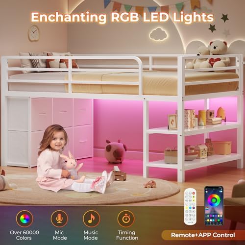 ADORNEVE Low Loft Bed Twin Size - Image 3