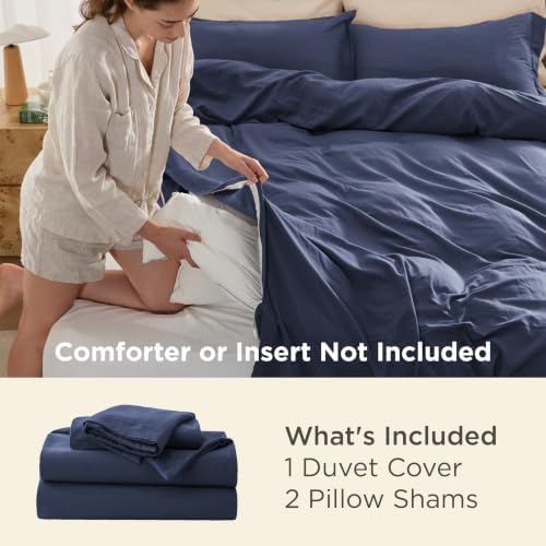 Bedsure Prewashed Duvet Cover Queen, Cotton-Like Soft Bedding Set - Image 2
