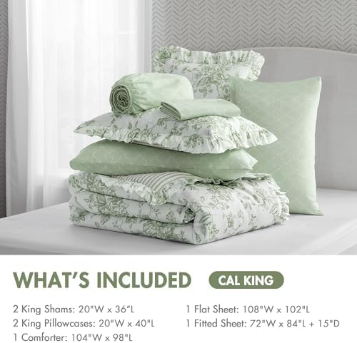 Madison Park Essentials Green Floral Comforter Set - Image 6