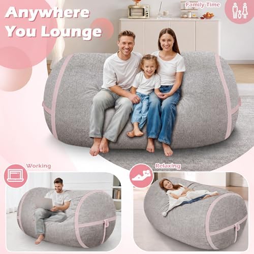 6FT Bean Bag Chair 6'Giant Bean Bag Chairs - Image 4