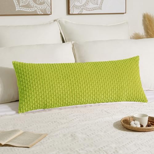 Kevin Textile Soft Corduroy 14"x36" Lumbar Pillow Cover 1 Pack, Xmas Green - Image 6