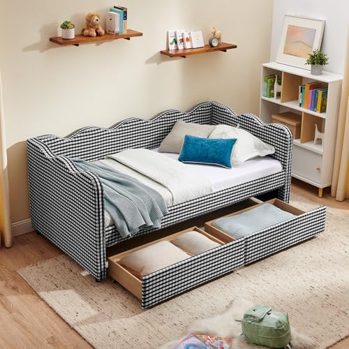 KEIKI Twin Size Upholstery Gingham Daybed by KEIKI