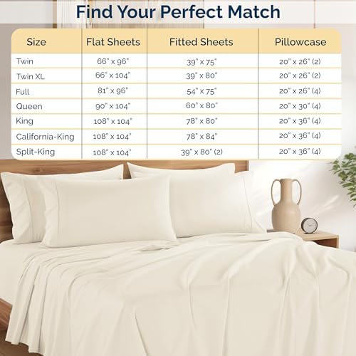 Casa Platino Full Bed Sheets – Breathable 6 Piece Percale Cooling Full Sheets - Image 5