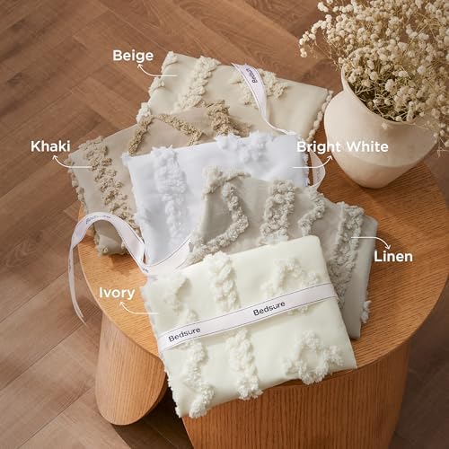 Bedsure Boho Comforter Set Full, Bedroom Decor Bedding Set Bright White - Image 3