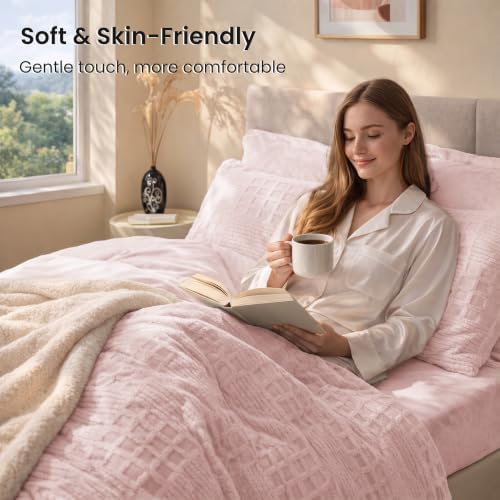 EXQ Home Waffle Fluffy Comforter Set Twin Size - Image 4
