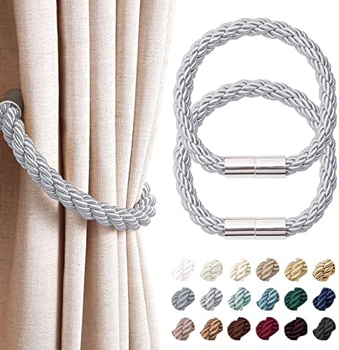 NICEEC 2 Pack Strong Magnetic Curtain Tiebacks Modern Simple Style Drape Tie by NICEEC