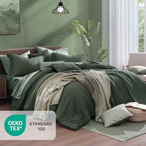 Monbix King Size Comforter Set Deep Forest 7 Pieces Bed in a Bag - Image 5