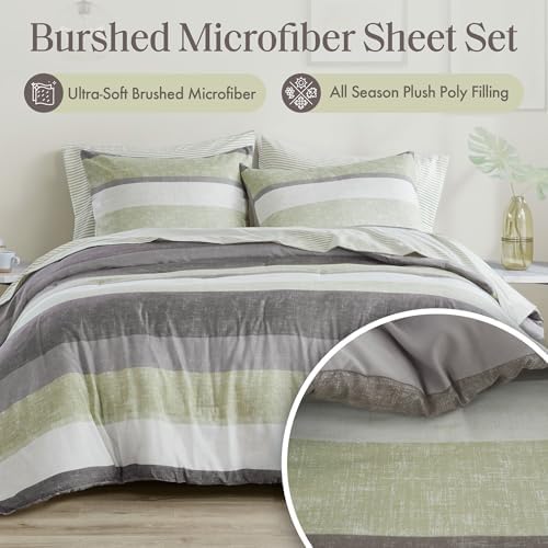 Madison Park Essentials Jaxon Queen Comforter Set, Bed in A Bag Comforter & - Image 3