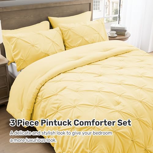UNIKOME King Size Comforter Set Yellow - Image 5