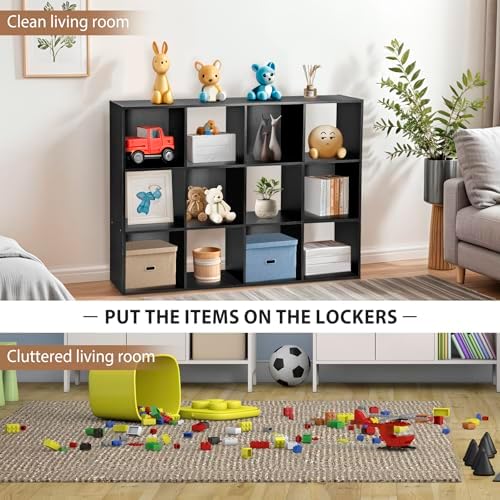 12 Cube Storage Organizer, Storage Shelf Organizer Bookshelf - Image 4