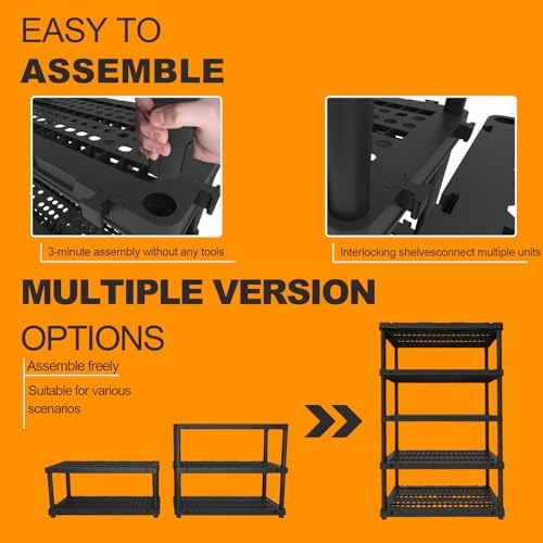 Plastic Storage Shelves, Heavy Duty Shelving Units - Image 5