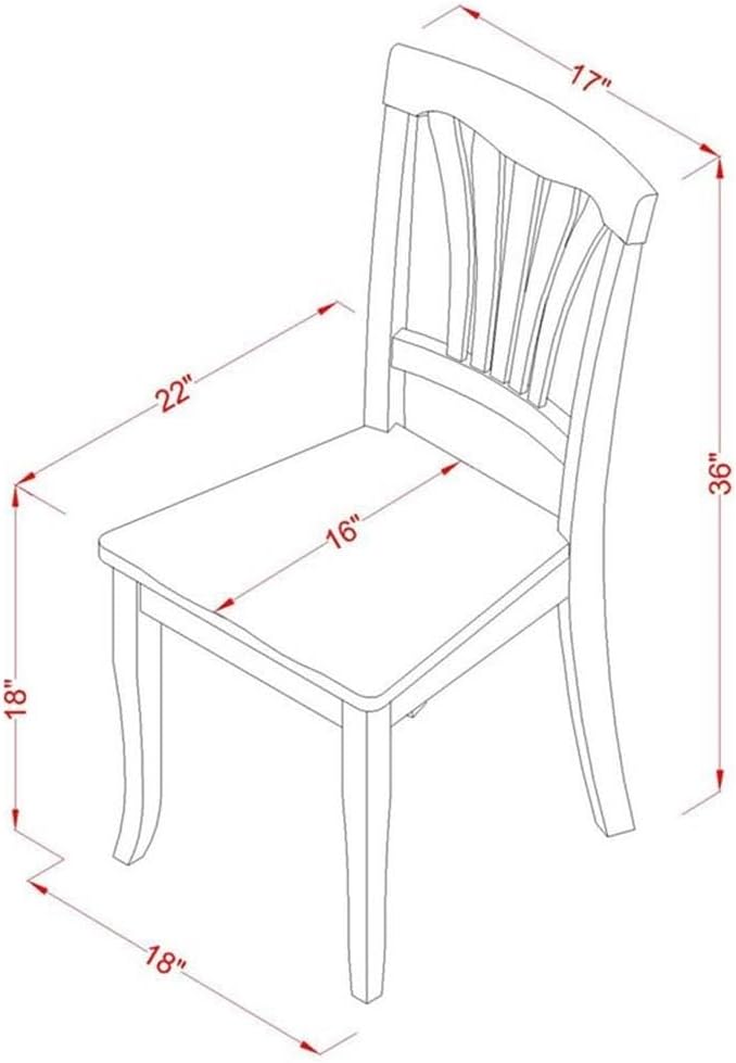 East West Furniture LGAV5-BCH-W 5 Piece Kitchen Table & Chairs Set Includes a Rectangle Dining Room Table with Butterfly Leaf and 4 Solid Wood Seat Chairs, 42x84 Inch, Black & Cherry