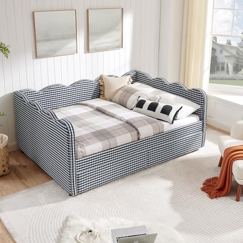 KEIKI Full Size Upholstery Gingham Daybed - Image 6