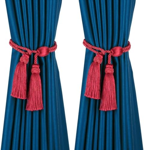 2 Pack Curtain Tiebacks with Tassel, Decorative Curtain Holdback by HedongHexi