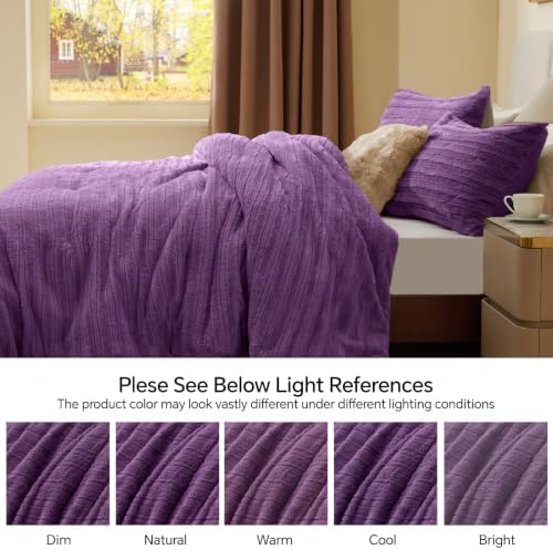 BEDELITE Faux Fur Twin/Twin XL Comforter Set, Fluffy Bed Set - Image 7