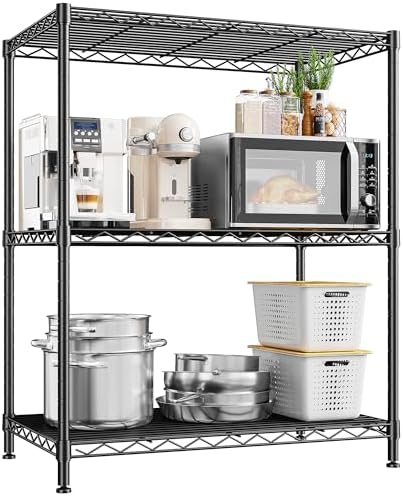 DurayLoly 3-Tier 450LBS Adjustable Wire Shelving Unit by Durayloly