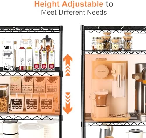 5-Tier Heavy Duty Metal Shelving Unit on Lockable Wheels - Image 4