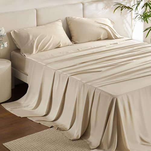 Bedsure PureWoven 100% Rayon Derived from Bamboo, Full Size Sheets by BEDSURE