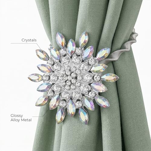 Mikomer 2PCS Magnetic Curtain Tiebacks Clips Holder Holdbacks Rope Tie Backs - Image 3