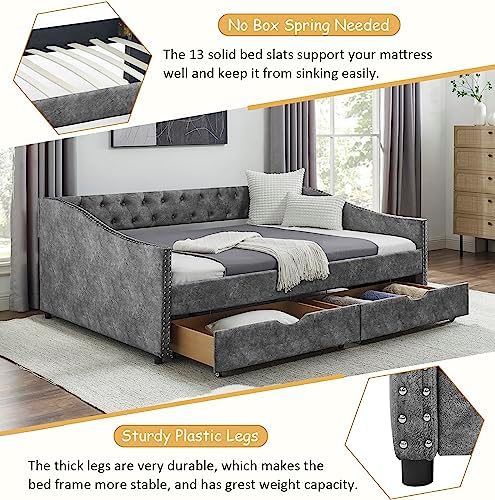Wood Full Size Daybed, Day Bed Frame - Image 5