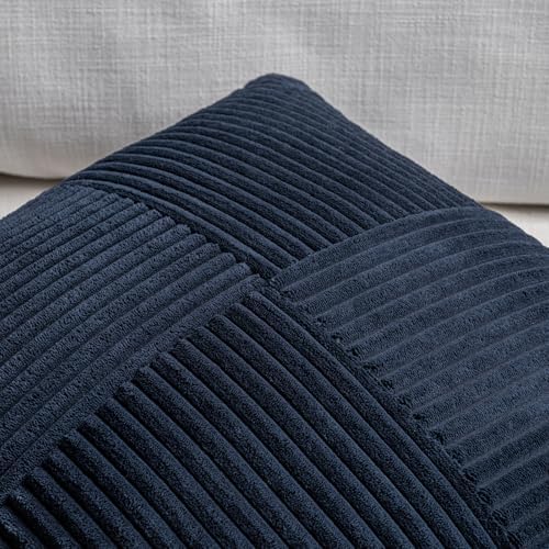 Fancy Homi Set of 1 Navy Blue Boho Long Lumbar Body Decorative Throw Pillow - Image 4