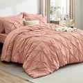 Bedsure 7-Piece Full Size Comforter Sets & Sheets, Dusty Pink Full Bedding by BEDSURE