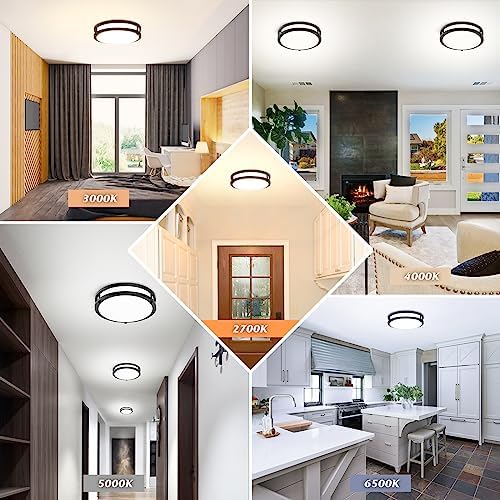 Brightever LED Flush Mount Ceiling Light Black 30W 5CCT Dimmable 10 Inch - Image 6