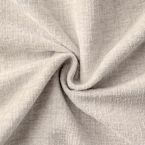 MIULEE Soft Chenille Throw Pillow Covers Light Brown 16x16 Inch Pack of 2 - Image 2