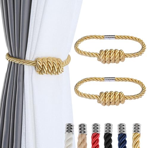 Magnetic Curtain Tiebacks-Handmade Woven Tie-Backs by fenghuangwu