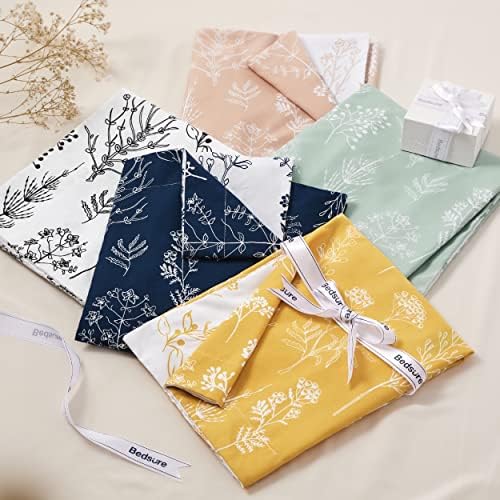 Bedsure Floral Comforter Set Cute Bedding Set Queen Reversible Navy - Image 6