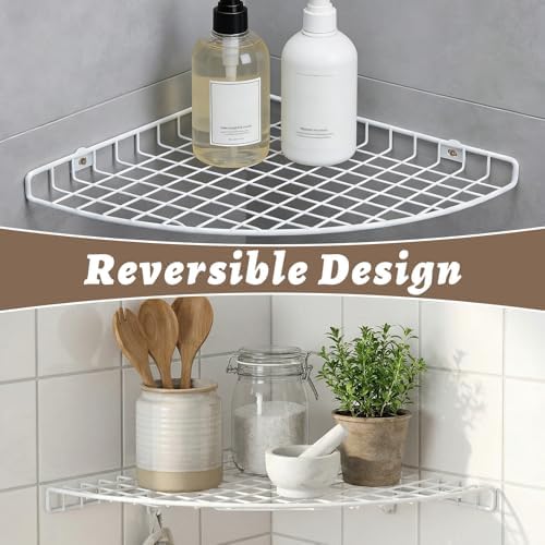 4 Pcs Corner Shelf Organizer, Wall Mount Hanging Corner Shelves - Image 4