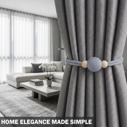 2 Pack Magnetic Curtain Tiebacks, Minimalist Curtain Holdbacks - Image 2