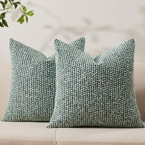 Throw Pillow Covers 18x18 Soft Wool Cushion Decorative Green012D18 by Allorry