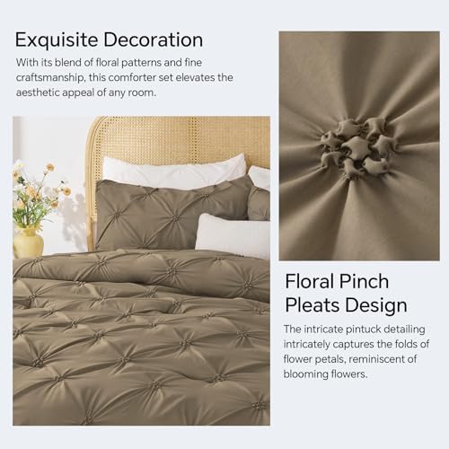 BEDELITE Queen Comforter Set Light Brown, Fluffy & Soft Comforter - Image 4
