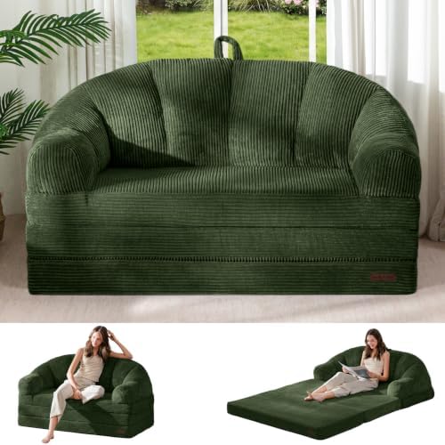 MAXYOYO Folding Sofa Bed with Backrest, Boneless Fold Out Couch with Handle by MAXYOYO