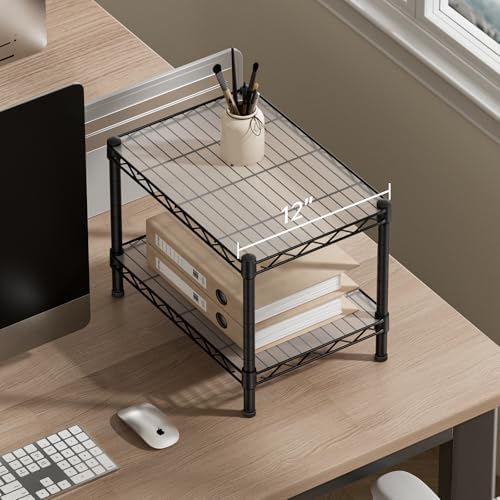 SINGAYE Small Shelves Kitchen Storage Shelf Wire Shelving Metal Adjustable - Image 5