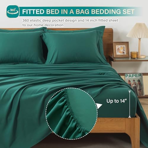 7pcs Solid Comforter Set Full Down Alternative Bedding Sets - Image 6