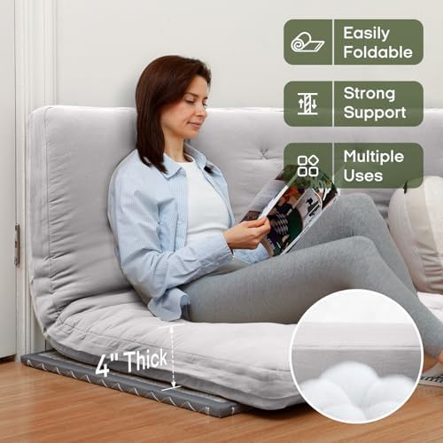 ZonLi Japanese Floor Futon Mattress 100% Cotton Washable Cover Foldable - Image 2