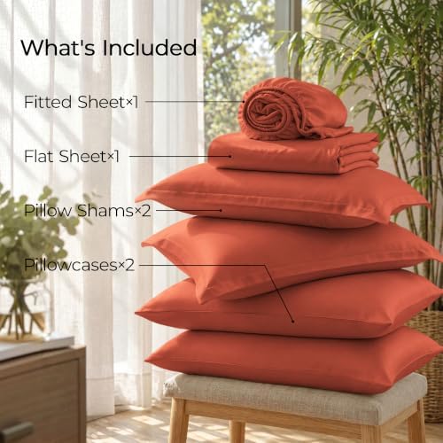 6 Piece Queen Sheet Set, Rayon Derived from Bamboo - Image 7