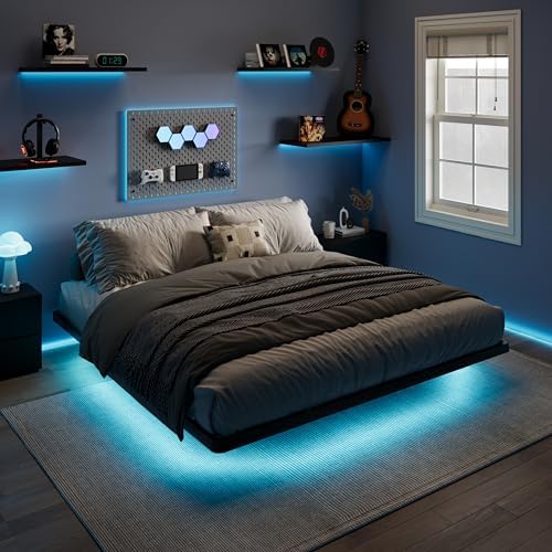 SHA CERLIN King Size Floating Bed Frame by SHACERLIN