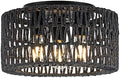 Rattan Ceiling Light Fixture, 3-Light Bohemian Modern Woven Ceiling Light by Rpzloila