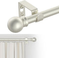 GXOACKJ Curtain Rods for windows 32-48 inch, 5/8 inch Decorative Nickel by GXOACKJ