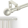 GXOACKJ Curtain Rods for windows 28-78 inch, 5/8 inch Decorative Nickel by GXOACKJ