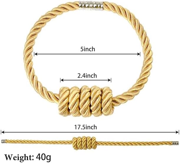 Magnetic Curtain Tiebacks-Handmade Woven Tie-Backs - Image 2