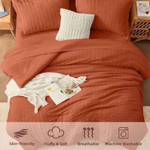 Burnt Orange Queen Comforter Set - Image 4