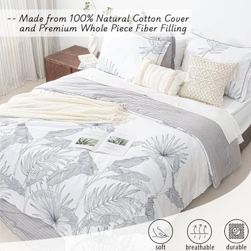 LEMIROE Botanical Cotton Comforter Queen Size - Image 2