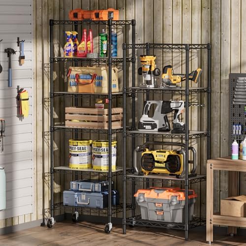 Small Wire 5 Adjustable Shelves Pantry Metal Shelf Floor Organizer - Image 2