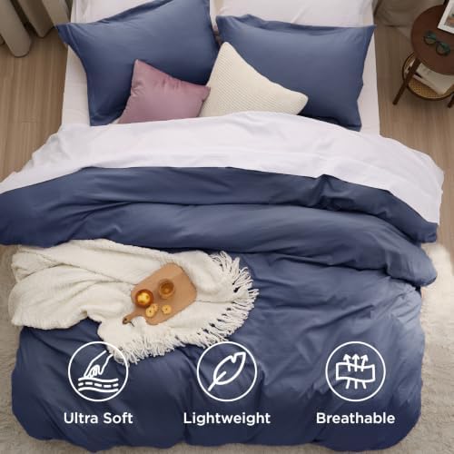 Bedsure Prewashed Duvet Cover Queen, Cotton-Like Soft Bedding Set - Image 4
